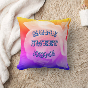 Zuhause Sweet Zuhause Rose Blume Kissen