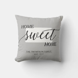 Zuhause Sweet Zuhause SD Staat Familie Name Throw Kissen