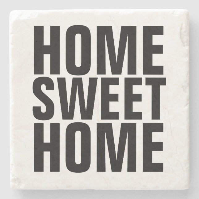 ZUHAUSE SWEET ZUHAUSE STONE UNTERSETZER (Vorderseite)