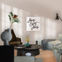 Zuhause Sweet Zuhause Stylish Black Typografy