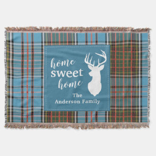 Zuhause Sweet Zuhause Tartan Anderson Kariert Pers Decke