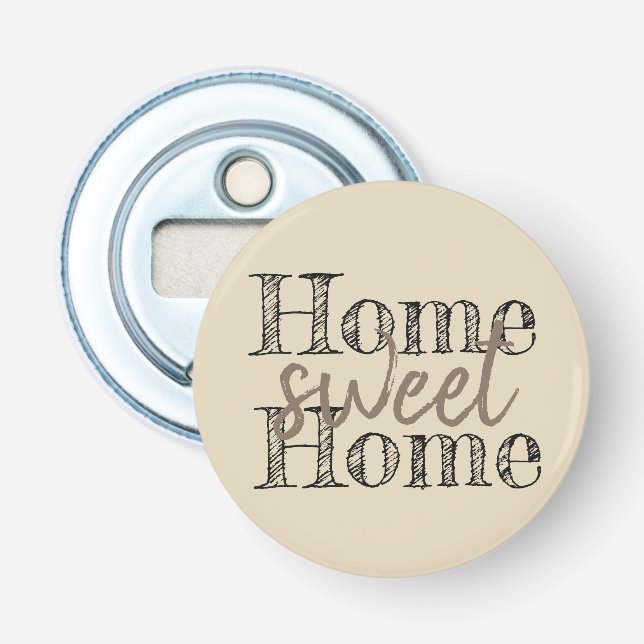 Zuhause SWEET ZUHAUSE-Typografie | Flaschenöffner (Vorderseite)