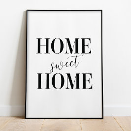 Zuhause Sweet Zuhause Typografy Poster Print
