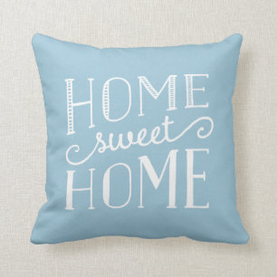 Zuhause Sweet Zuhause Typographic Strip Accent Pil Kissen