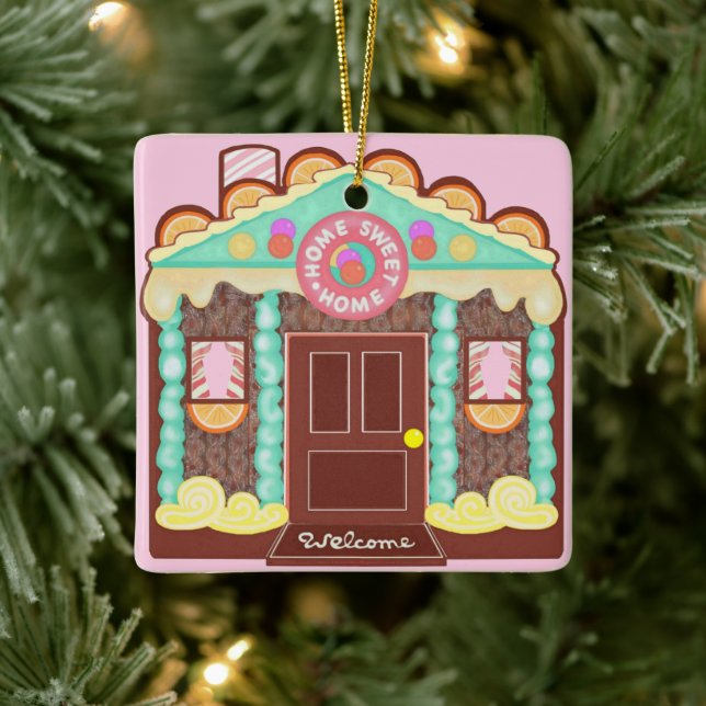 Zuhause Sweet Zuhause Weihnachtsdekoration Keramikornament (Baum)