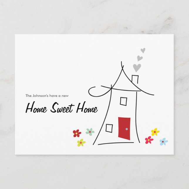 Zuhause Sweet Zuhause Wir haben die Postkarte vers (Vorderseite)