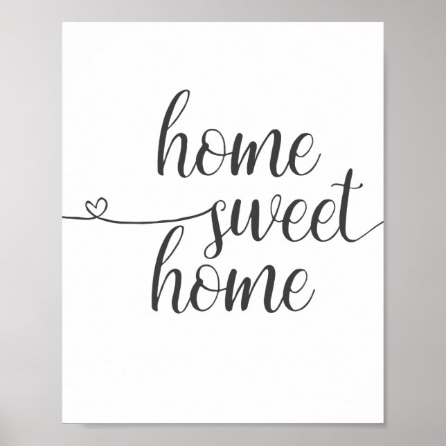 Zuhause Sweet Zuhause, Wohngestaltung drucken Poster (Vorne)