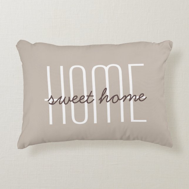 Zuhause Sweet Zuhause Zitat Niedliche Typografie T Dekokissen (Vorderseite)