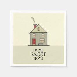 Zuhause Sweet Zuhause Zitat Niedliches Haus Serviette