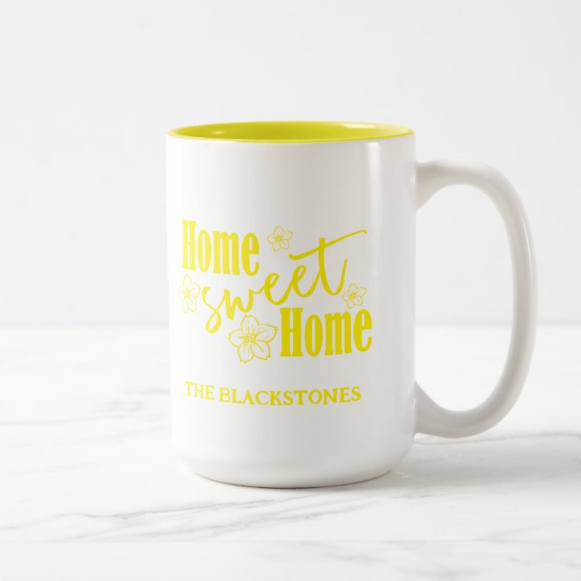 Zuhause Sweet Zuhause Zweifarbige Tasse (Rechts)