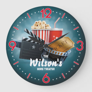 Zuhause-Theater-Kino Personalizable Wand-Uhr Große Wanduhr