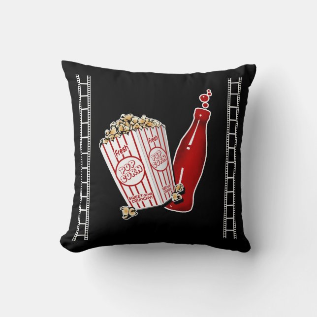 Zuhause-Theaterthrow-Kissen mit Popcorn Kissen (Vorderseite)