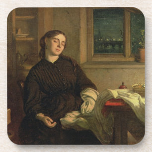 Zuhause-Träume, 1869 (Öl auf der Leinwand Untersetzer