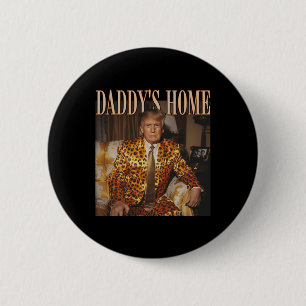 Zuhause Trump Shirt Trump 2024 Leopard Funny Maga Button