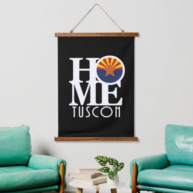 ZUHAUSE Tuscon Arizona Wandteppich Mit Holzrahmen (Wohnzimmer)