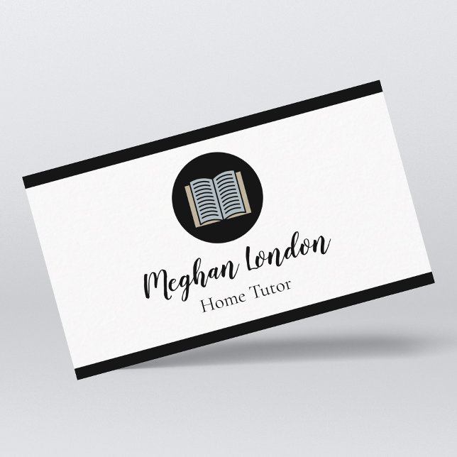 Zuhause Tutor Lehrer & Lehrer Minimalistisch einfa Visitenkarte (Von Creator hochgeladen)