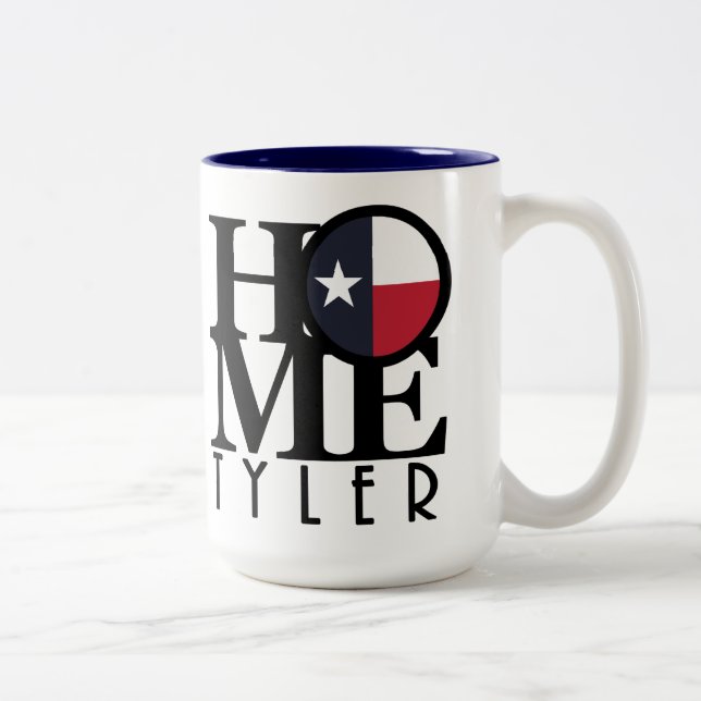 ZUHAUSE Tyler Texas 15oz Zweifarbige Tasse (Rechts)