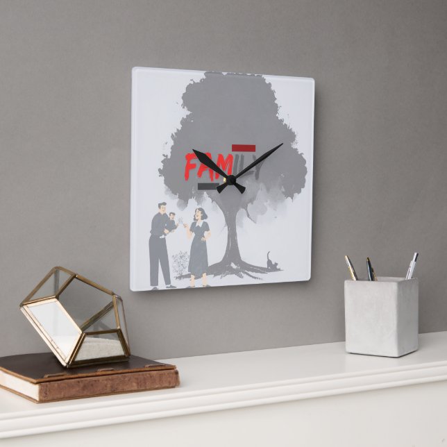 Zuhause-Uhr Quadratische Wanduhr (Büro)