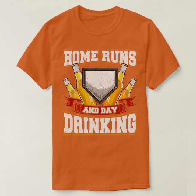 Zuhause und Baseballsport am Tag T-Shirt (Design vorne)