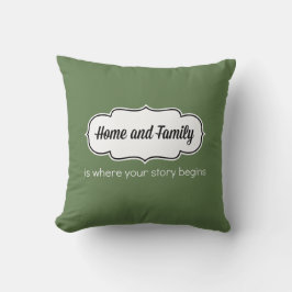 Zuhause und Familienkissen (16 x 16) Kissen
