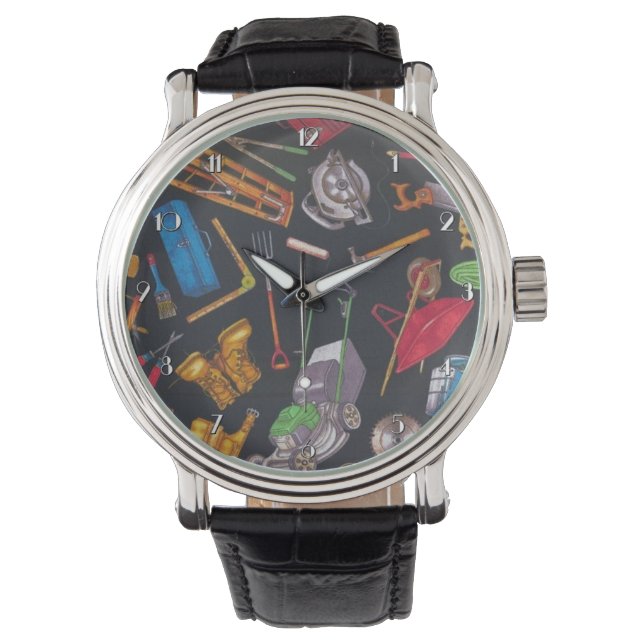 Zuhause und Gartenwerkzeuge - Armbanduhr (Vorderseite)