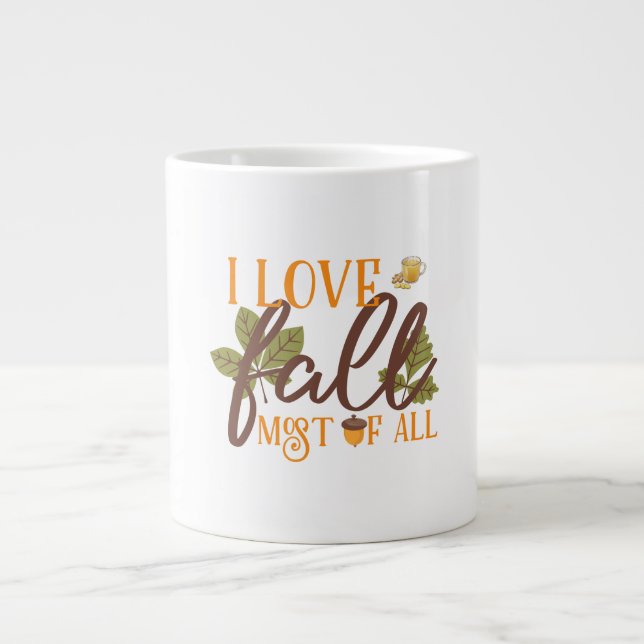 Zuhause- und Geschenksammlung für die Herbstsaison Jumbo-Tasse (Vorderseite)