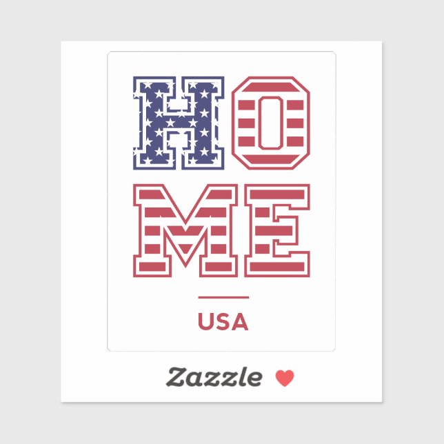 ZUHAUSE USA AUFKLEBER (Blatt)