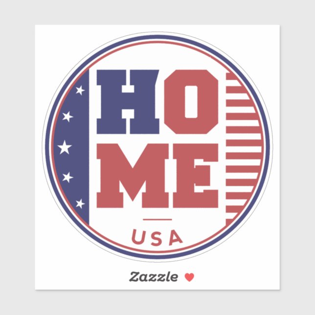 ZUHAUSE USA AUFKLEBER (Blatt)
