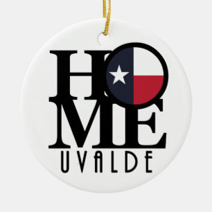 ZUHAUSE Uvalde Texas Keramik Ornament