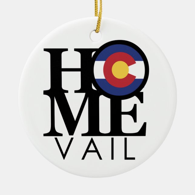 ZUHAUSE Vail Colorado Keramik Ornament (Vorne)