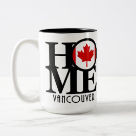 ZUHAUSE Vancouver (kanadische Flagge) 15oz Zweifarbige Tasse