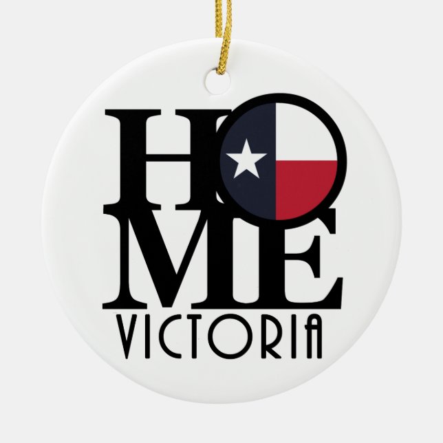 ZUHAUSE Victoria Texas Keramik Ornament (Vorne)