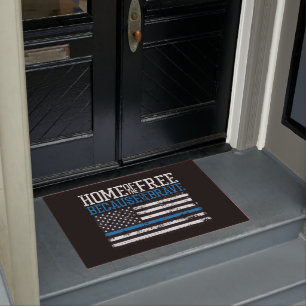 Zuhause vom freien wegen der tapferen USA-Flagge Fußmatte