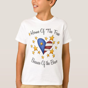 Zuhause vom freien wegen des tapferen T-Shirt