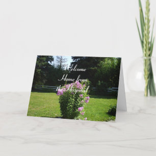 Zuhause von den Hospital-Hübschen rosa Blume Karte