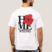 ZUHAUSE Wahiawa Hawaii Roter Hibiskus (Rückseite)