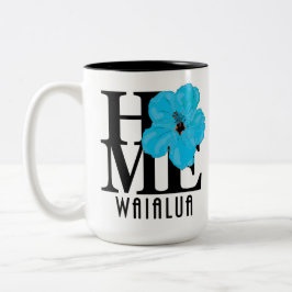ZUHAUSE Waialua Blue Hibiskus 15oz Zweifarbige Tasse