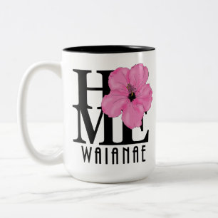 ZUHAUSE Waianae Pink Hibiskus 15oz Zweifarbige Tasse