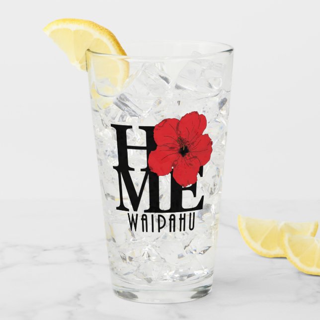 ZUHAUSE Waipahu, awaii Red Glas (Vorderseite Ice)