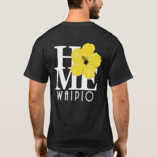 ZUHAUSE Waipio Gelber Hibiskus (Rückseite) T-Shirt