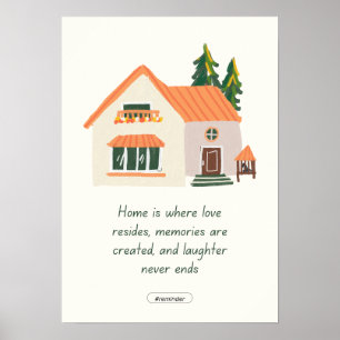 Zuhause-Wandplakat Poster