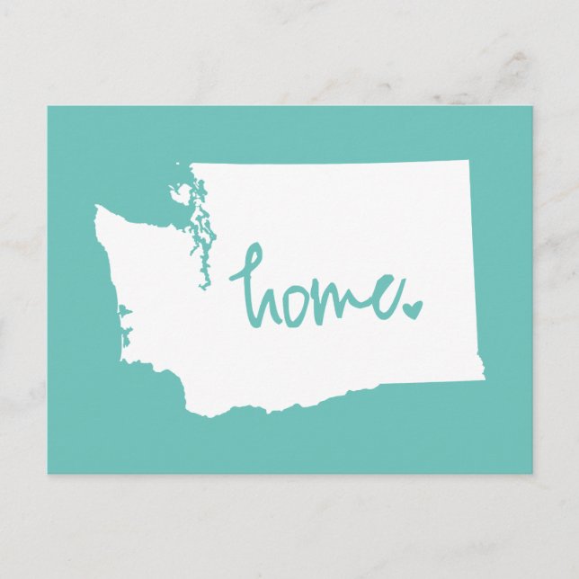 Zuhause Washington Custom Color Postkarte (Vorderseite)