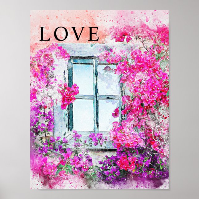 Zuhause Watercolor Office Decor Matte Poster (Vorne)