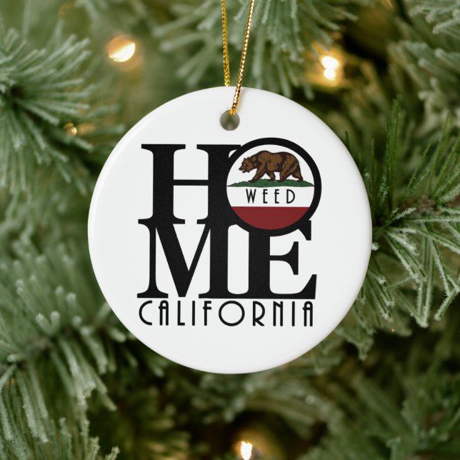 ZUHAUSE Weed California Keramik Ornament (Baum)