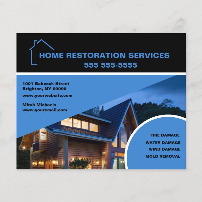Zuhause-Wiederherstellungsdienste Flyer (Vorne)