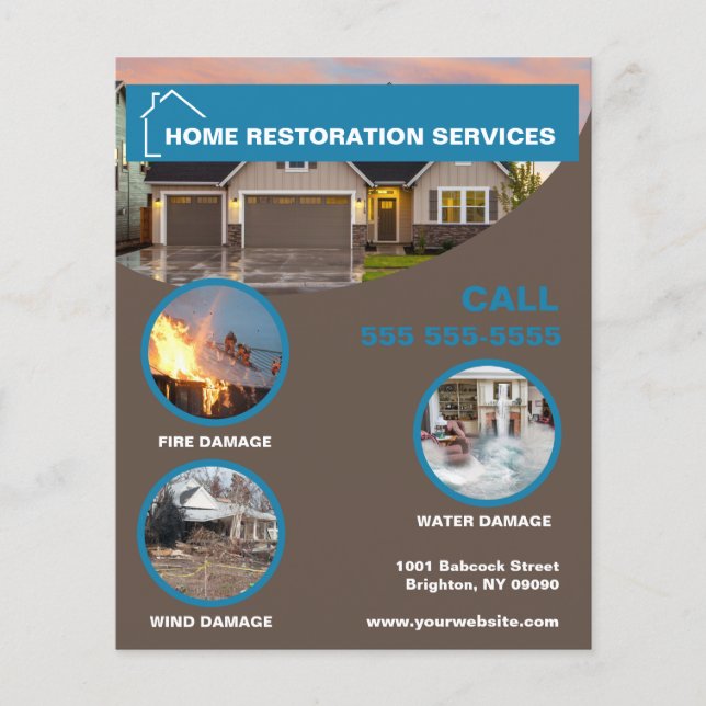 Zuhause-Wiederherstellungsdienste Flyer (Vorne)