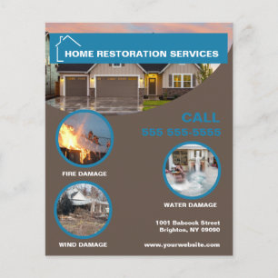 Zuhause-Wiederherstellungsdienste Flyer