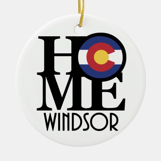 ZUHAUSE Windsor Colorado Keramik Ornament (Vorne)