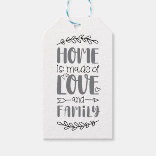 Zuhause wird aus Liebe und Familie Niedliche Liebe Geschenkanhänger