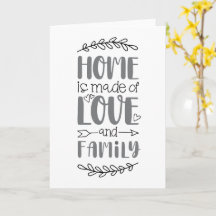 Zuhause wird aus Liebe und Familie Niedliche Liebe
